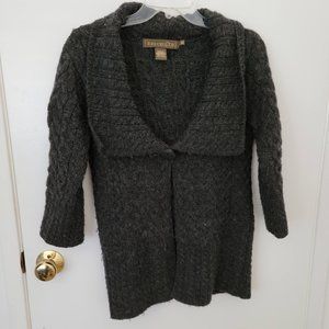 Inis Craft 100% Merino Wool Dark Gray Cardigan